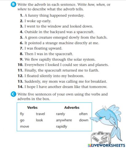 Adverbs Worksheet