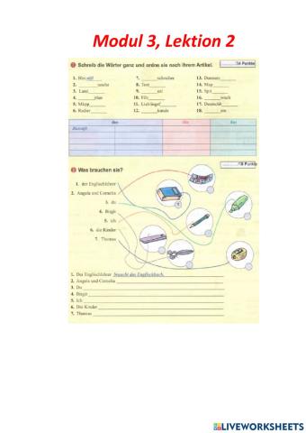 Wir neu 1 Modul 3 Lektion 2 Test