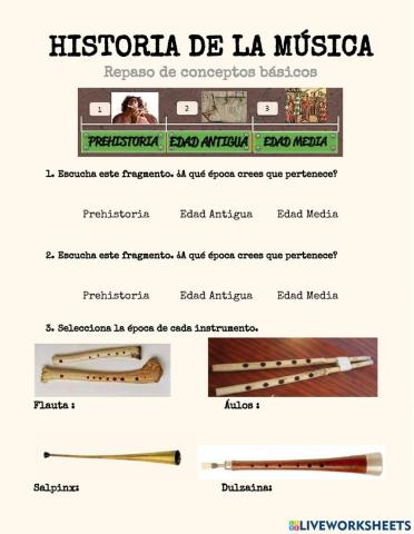 Historia de la música: Prehistoria, Antigüedad y Edad Media