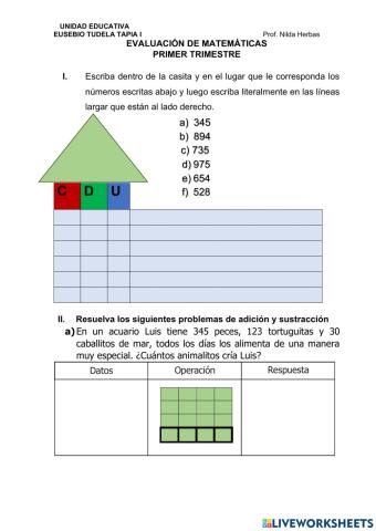 Actividades de matemáticas