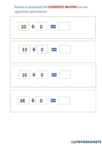 Propiedad elemento neutro suma