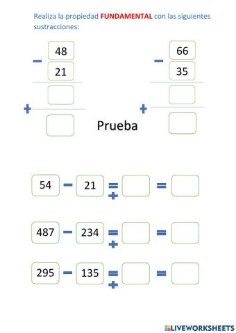 Propiedad fundamental resta