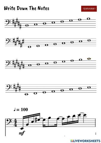 Sharp key signature note