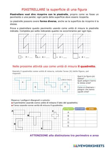 Piastrellatura e area