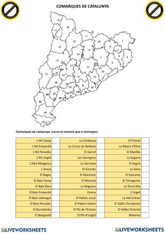 Comarques de Catalunya