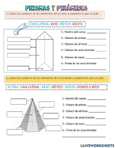 Prismas y pirámides