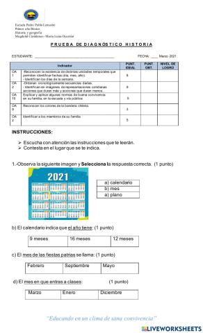 DIAGNOSTICO HISTORIA 1 BASICO