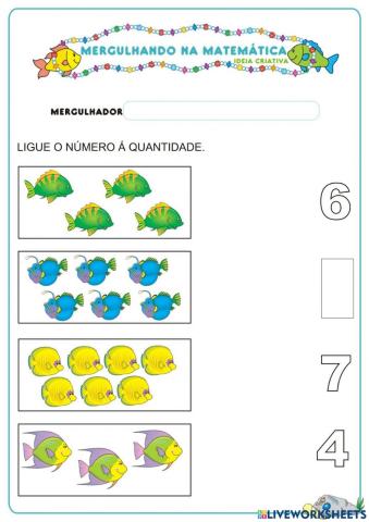 Quantidade de 1 a 7