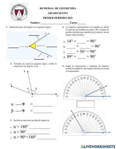 Remedial de Geometría