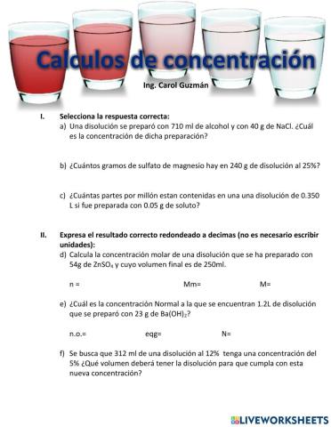 Concentración química