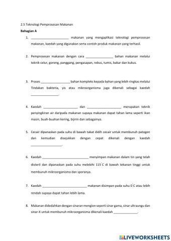 2.5 Teknologi Pemprosesan Makanan