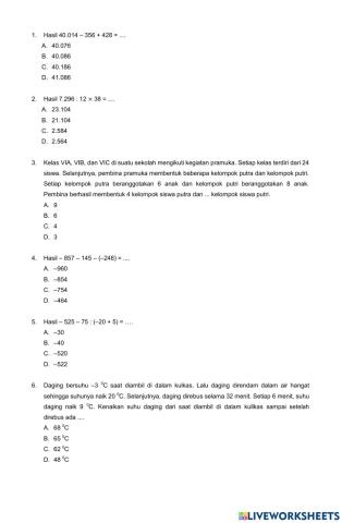 Latihan ASPD Matematika