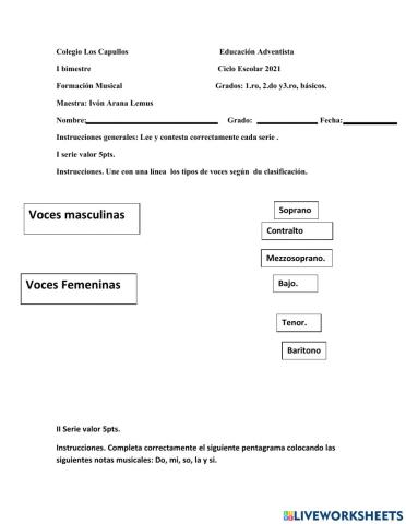 Examen de Musica  Basicos