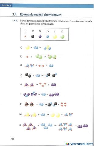 Równania chemiczne