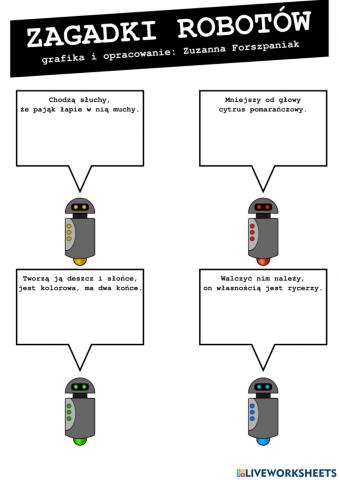 ZAGADKI ROBOTÓW (głoska „cz”)