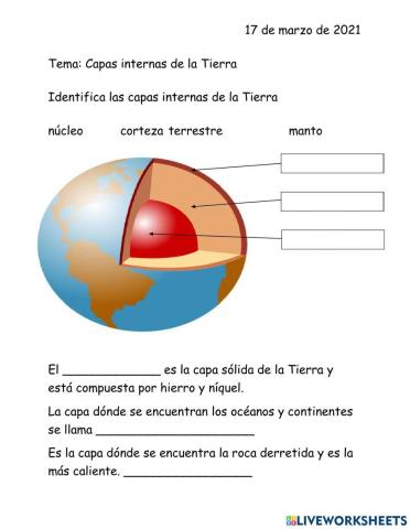 Capas de la tierra