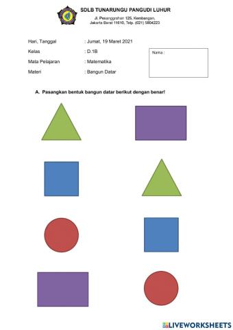 Latihan Matematika 2 Bangun Datar