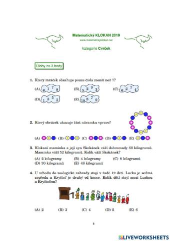 Matematický klokan 2019