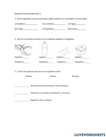 Recursos naturales