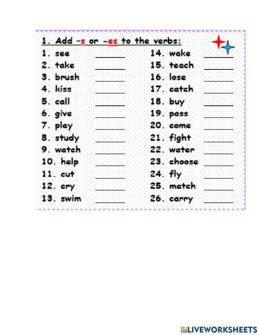 Third person conjugation