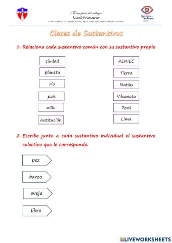 Clases de sustantivos