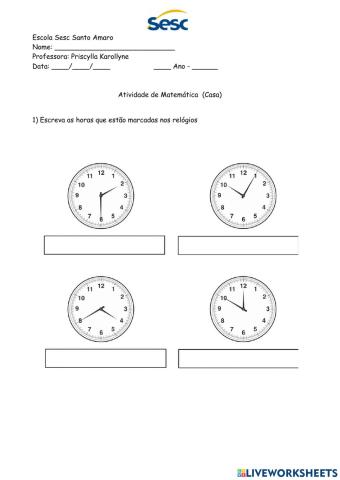 Atividade Matemática 18-03-2021