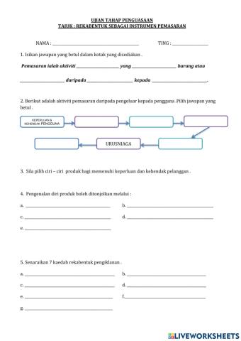 Ujian tahap penguasaan rb pemasaran