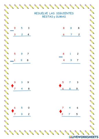 Sumas y restas