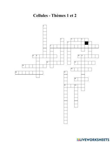 Thèmes 1 et 2 (Les cellules)