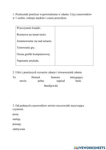 Zdania i równoważniki zdań