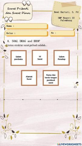 LKPD - Surat Pribadi dan Surat Dinas