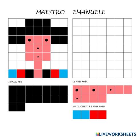 Arlecchino Pixel Art Coding Unplugged Emanuele Feola