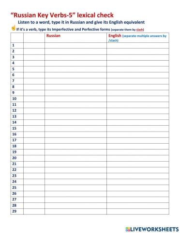 RKV-5 lexical check