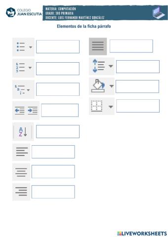 Ficha párrafo