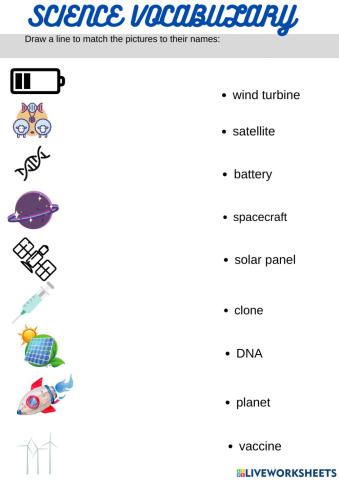Science vocabulary