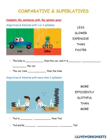 Comparatives & Superlatives