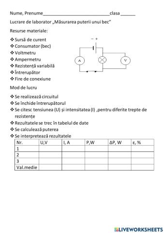 Lucrare de laborator