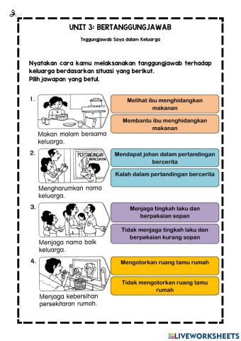 P.Moral Thn 2: Bertanggungjawab (Cara melaksanakan tanggungjawab terhadap keluarga)