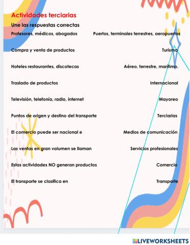 Actividades terciarias