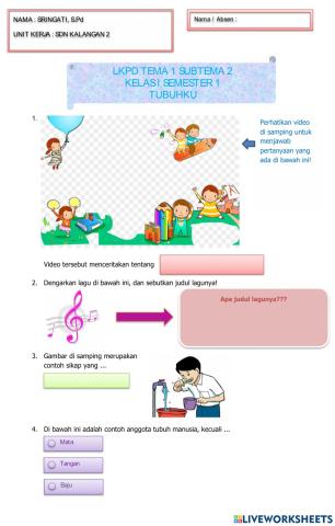 Lkpd siswa kelas 1