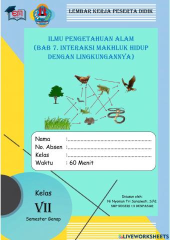 Interaksi Makhluk Hidup Dengan Lingkungan (IPA Kelas VII Semester Genap)