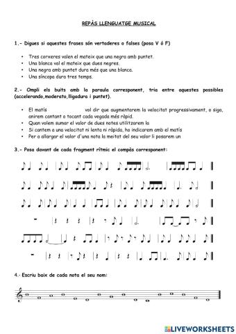 Repàs llenguatge Musical