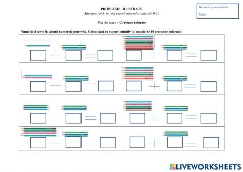 Adunarea cu 3 -Creioane colorate
