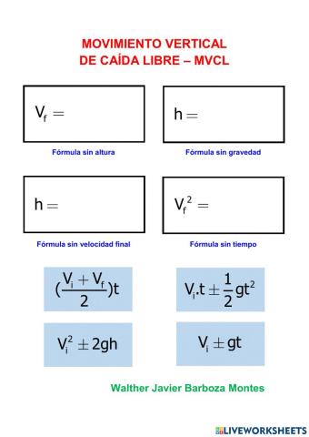 Movimiento vertical de caída libre 2
