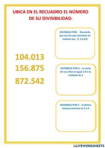 La divisibilidad en los números