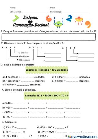 Sistema de Numeração Decimal