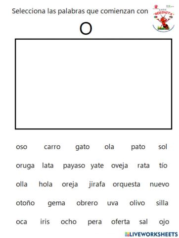 Letra o