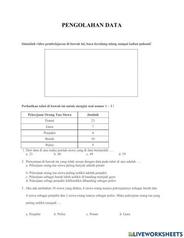 Pengolahan Data