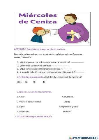 Actividad 1-4 Miércoles de Ceniza