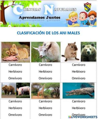 Clasificación de los Animales